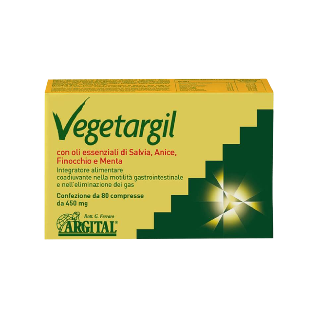 Vegetargil Argital - Integratore Digestivo per Motilità Gastrointestinale 80 Compresse